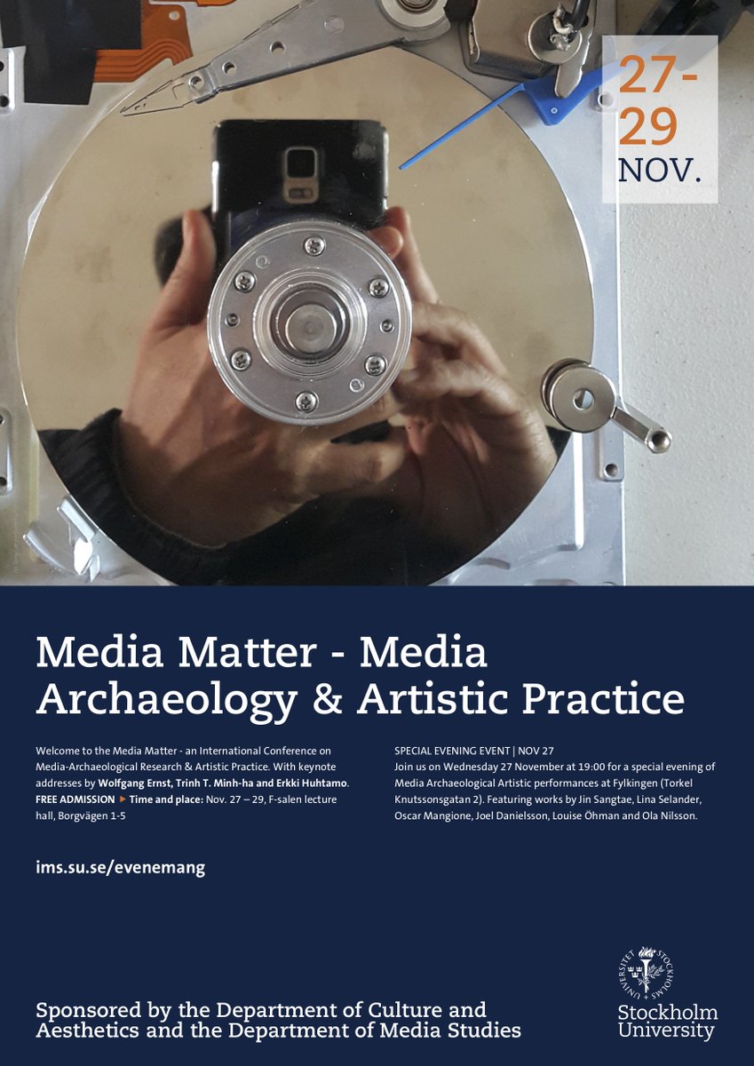 20191127~1128 : Media-Archaeological Research and Artistic Practice @Stockholm University, Stockholm, Sweden